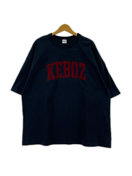 Keboz フロッキープリントロゴTee XL ネイビ