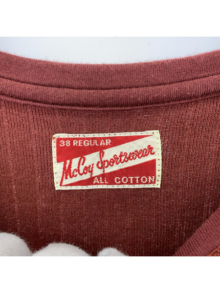 REAL McCOY'S 半袖Tシャツ・カットソー ポケット 臙脂