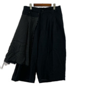 Yohji Yamamoto リネンラップパンツ 3 ブラック