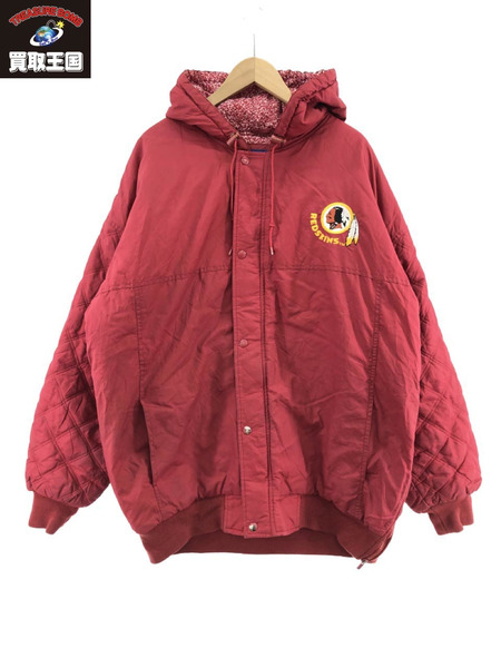 STARTER NFL REDSKINS 袖キルティング ナイロンジャケット 赤 (XL)[値下]