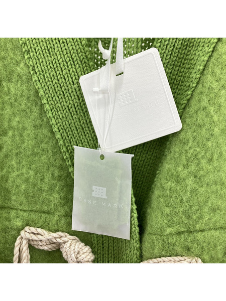 BASE MARK Cardigan Coat Green ニット コート M グリーン