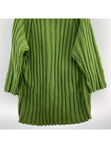 BASE MARK Cardigan Coat Green ニット コート M グリーン