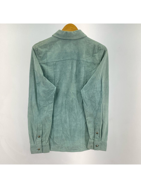 POLO RALPH LAUREN 長袖シャツ スウェードシャツ 本革