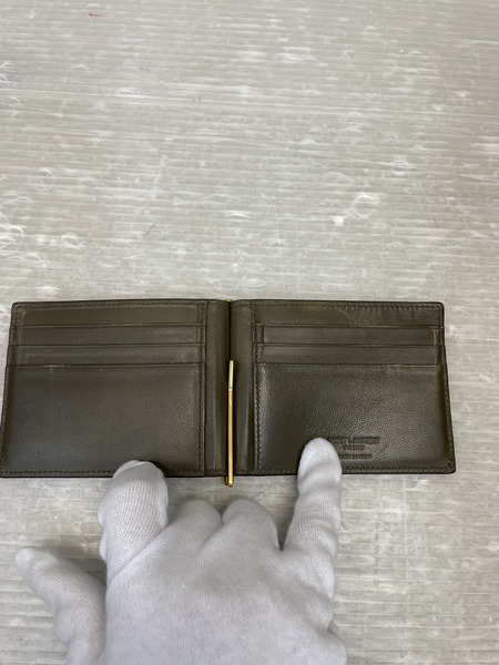 SAINT LAURENT マネークリップ コンパクトウォレット オリーブ