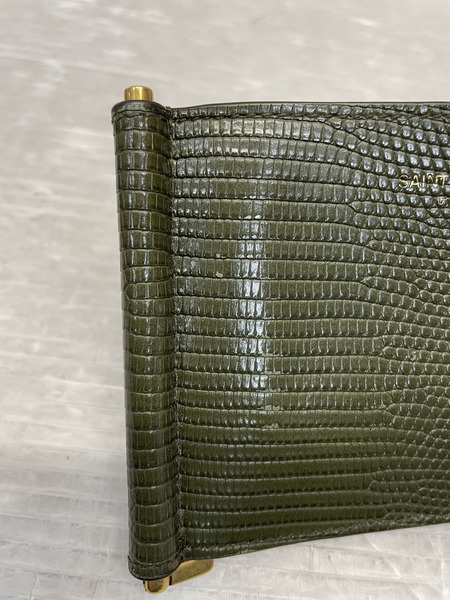 SAINT LAURENT マネークリップ コンパクトウォレット オリーブ