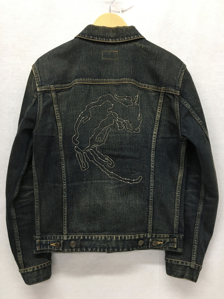 SAINT LAURENT DEAD RAT ビンテージ加工 デニムジャケット (L)