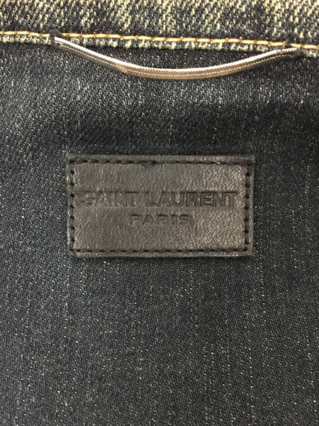 SAINT LAURENT DEAD RAT ビンテージ加工 デニムジャケット (L)