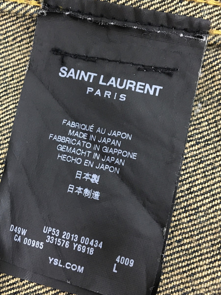 SAINT LAURENT DEAD RAT ビンテージ加工 デニムジャケット (L)