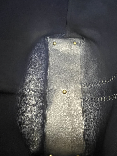 YVES SAINT LAURENT ネオダブル リバーシブルトートバッグ 紺×赤