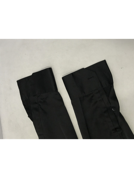 メンズラグ衣料 シルクL/Sシャツ ブラック (37)