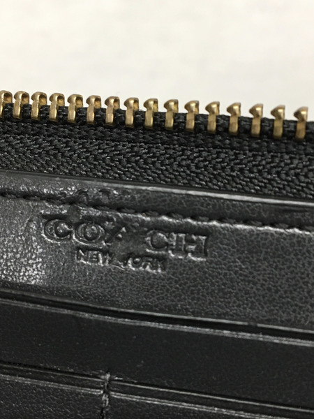 COACH　長財布 レザーラウンドジップウォレット