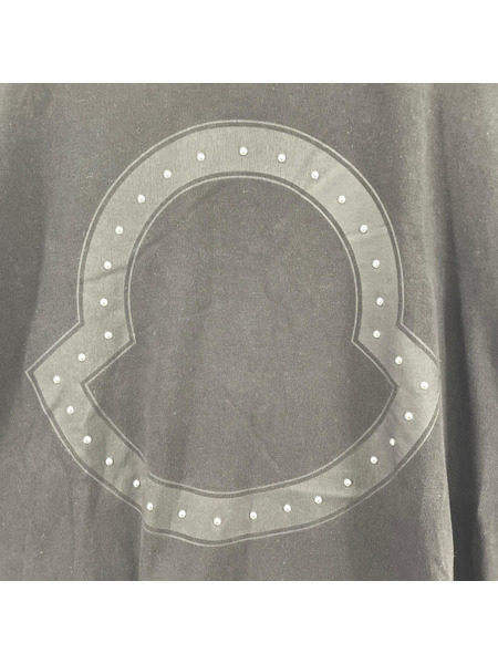 MONCLER STUDS LOGO SS TEE XL ブラック H10918C00015