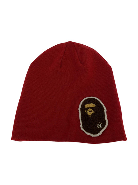 A BATHING APE APE HEAD BEANIE ビーニー 赤