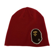 A BATHING APE APE HEAD BEANIE ビーニー 赤