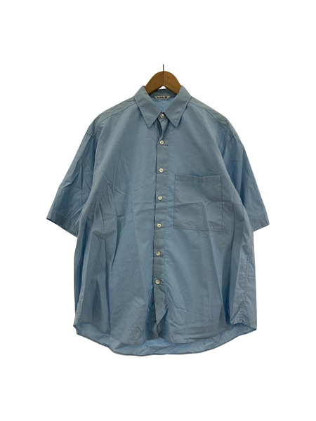 AURALEE WASHED FINX TWILL BIG HALF SLEEVED SHIRT (4) 青