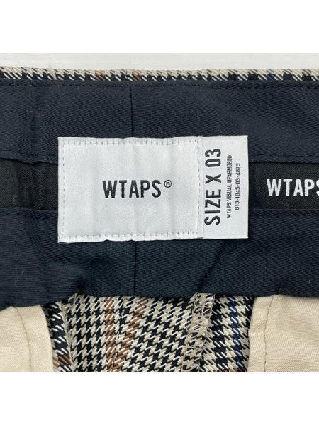 WTAPS パンツ チェック/トラウザーパンツ/242TQDT-PTM04