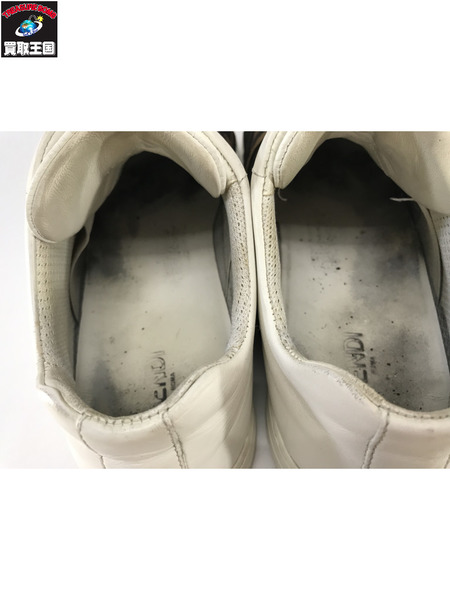 FENDI 靴 ズッカ柄　クロスバンド　カーフレザー　ローカットスニーカー 白 (6) 7E1198