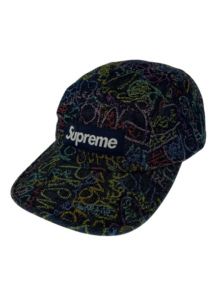 Supreme キャップ 25ss Handwriting Denim Camp Cap/総柄