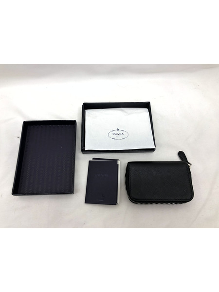 小銭入れ・コインケース サフィアーノ ラウンドジップコインケース ブラック