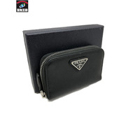 小銭入れ・コインケース サフィアーノ ラウンドジップコインケース ブラック