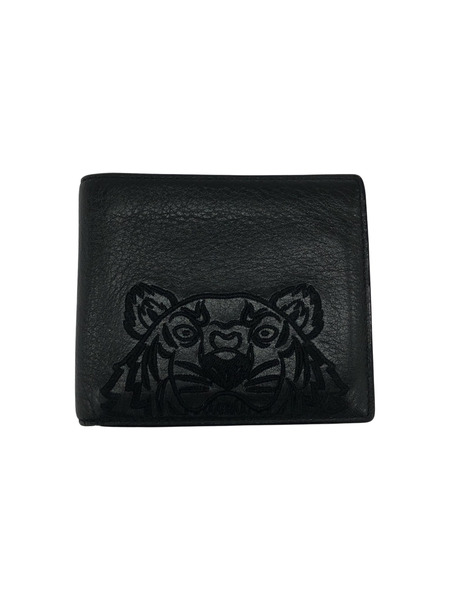 KENZO 2ツ折リ財布 レザー 虎 黒