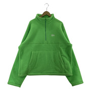 STUSSY ソノ他 HALF ZIP FLEECE PULLOVER GREEN L