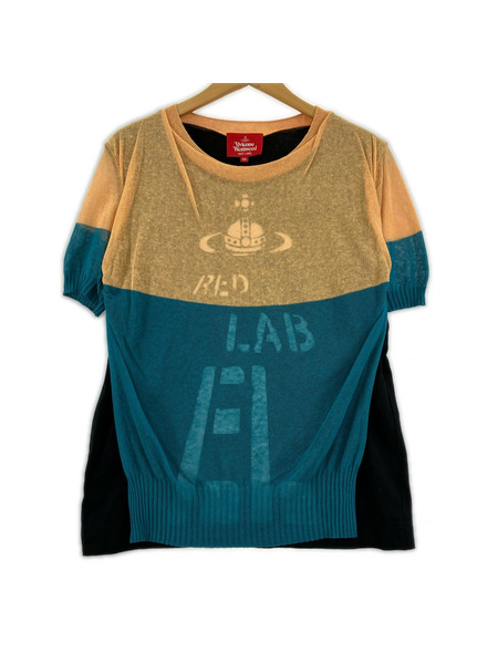 Vivienne Westwood red labelS/S ドッキングオーブニット マルチカラー 0