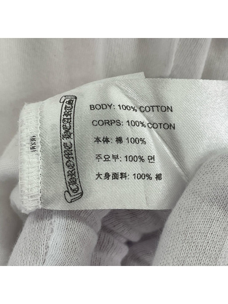 CHROME HEARTS NECK LOGO CH L/S TEE XL ホワイト