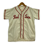 OLD・VINTAGE 半袖シャツ 50s Baseball Shirt WHT/RED L