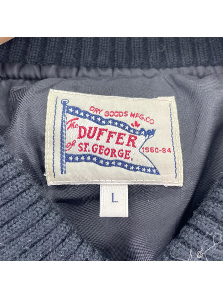 The DUFFER of ST.GEORGE ダウンジャケット レザースリーブ キルティングダ