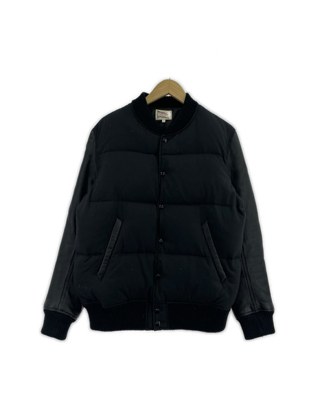 The DUFFER of ST.GEORGE ダウンジャケット レザースリーブ キルティングダ