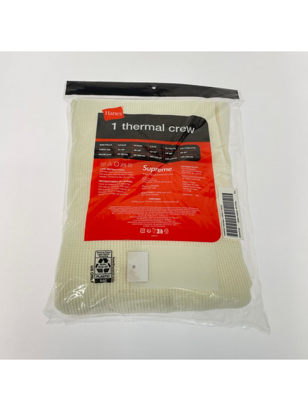 Supreme Hanes Thermal Crew Natural 無地サーマル 2XL 白