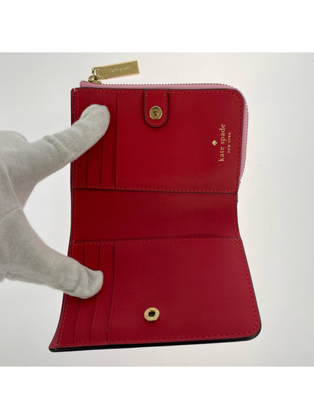 kate spade new york コンパクトウォレット スモールL ジップウォレット サーフピンク