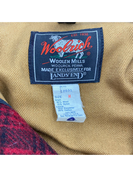 WOOLRICH ジャケット ×LANDS' END/80s頃/USA製/マッキーノジャケット/RED