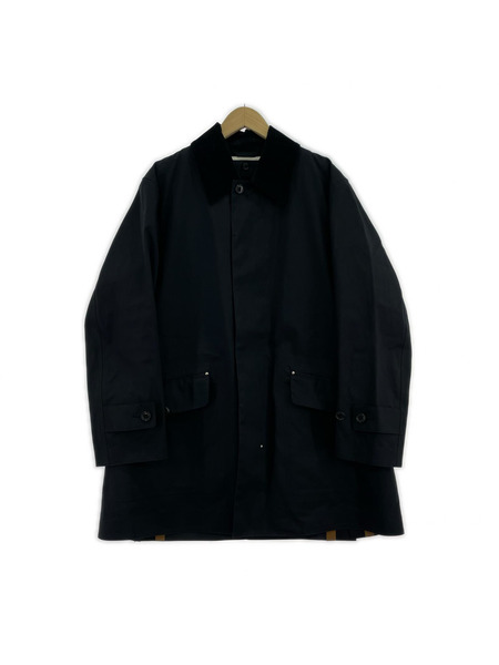 Traditional Weatherwear 襟コーデュロイ ライナー付キ ステンカラーコート (38)