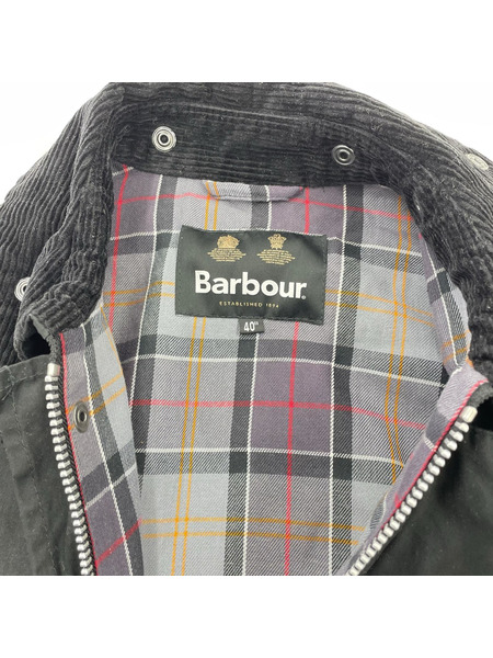 Barbour OS BORDER ボーダー オイルドジャケット 40 黒