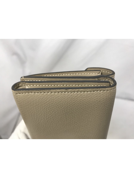 コンパクトウォレット 三つ折り財布 ベージュ 8M0480