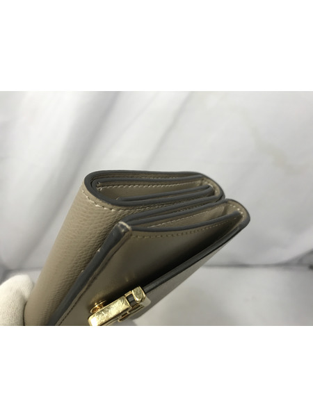 コンパクトウォレット 三つ折り財布 ベージュ 8M0480