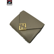 コンパクトウォレット 三つ折り財布 ベージュ 8M0480