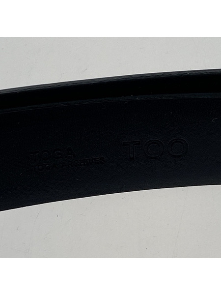 TOGA ソノ他 LEATHER BELT BLK