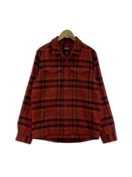 patagonia 長袖シャツ ネルシャツ レッド S
