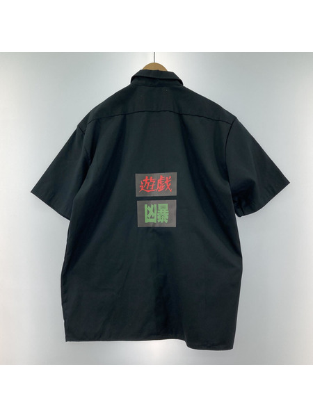 LONELY論理×DICKIES S/S シャツ　BLK (L)[値下]