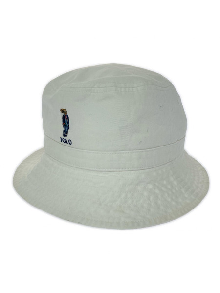 POLO RALPH LAUREN ハット ポロベア デニム バケハ WHT