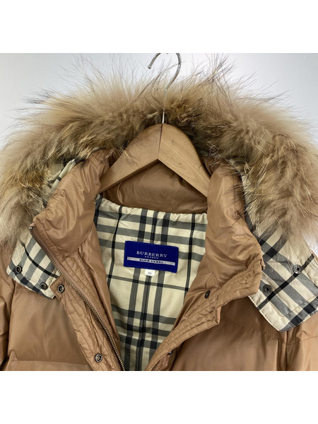 BURBERRY BLUE LABEL ラクーンファーダウンジャケット ブラウン[値下]