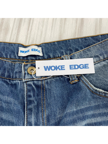 WORK EDGE Patchwork Denim パッチワークデニムパンツ (XL) ブルーインディゴ