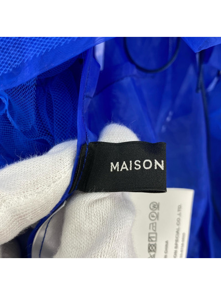 MAISON SPECIAL 半袖Tシャツ・カットソー チュールオーガンジーベスト 青