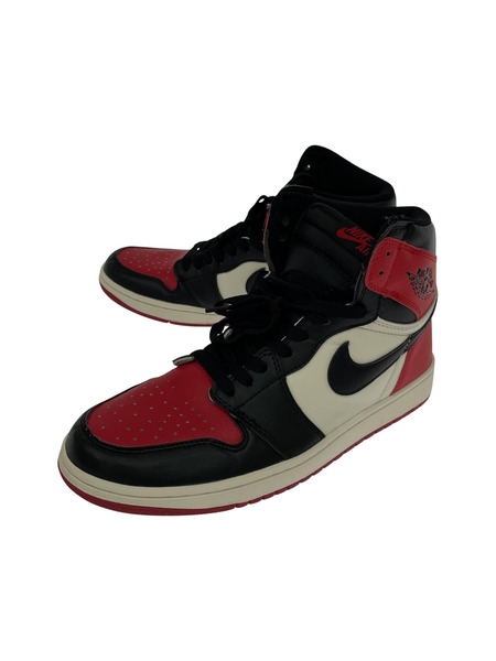 AIR JORDAN1 RETORO HIGH BS BRED TOE レッド/ブラック/サミットホワイト 27.5