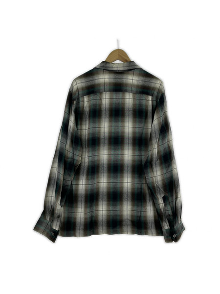 WACKO MARIA オンブレチェックレーヨン長袖シャツ XL
