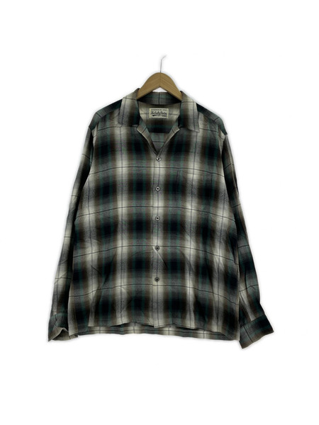 WACKO MARIA オンブレチェックレーヨン長袖シャツ XL