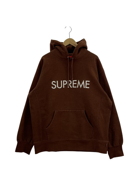 Supreme 22AW Capital Hoodedshirt POパーカー L ブラウン